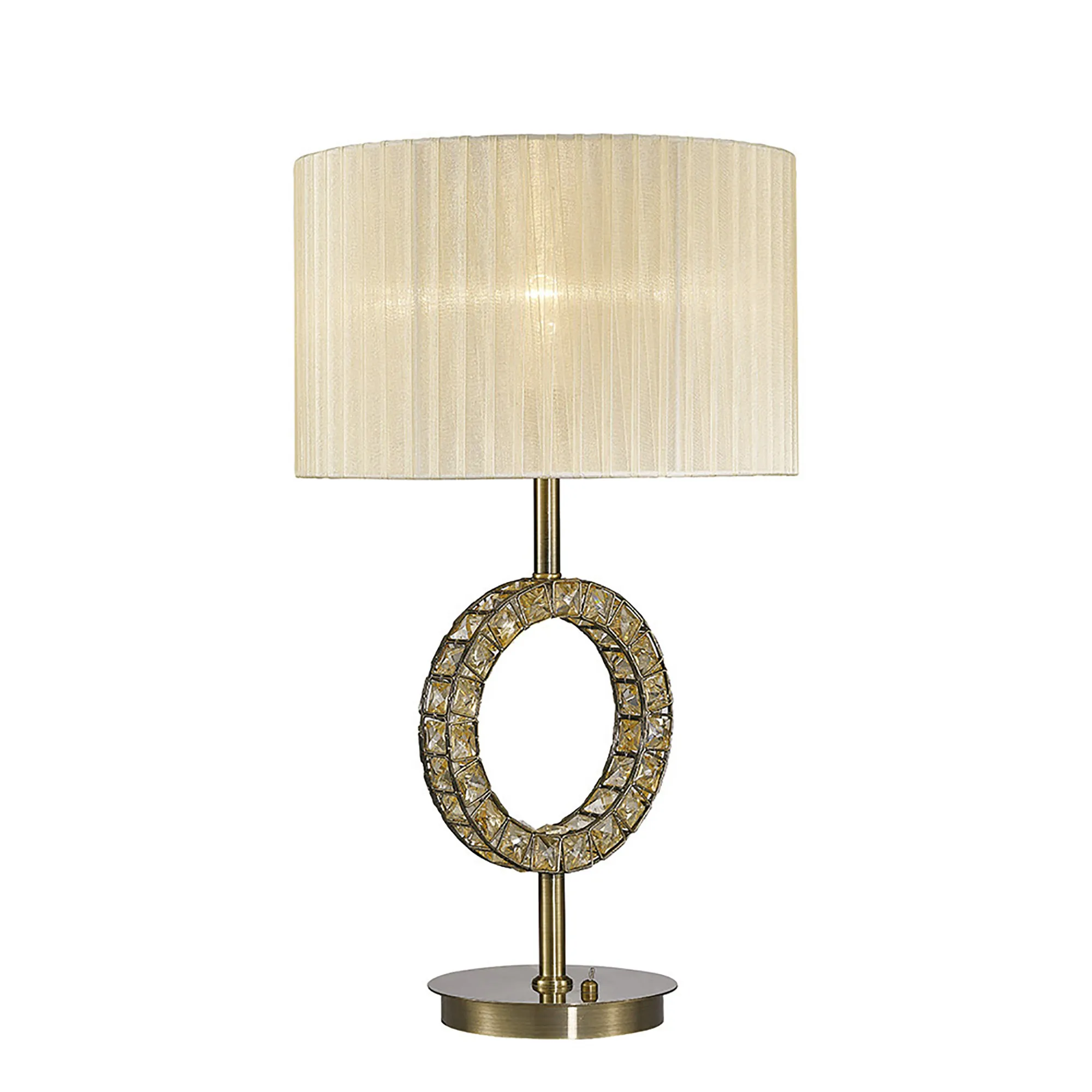 IL31530  Florence Crystal 62.5cm 1 Light Table Lamp